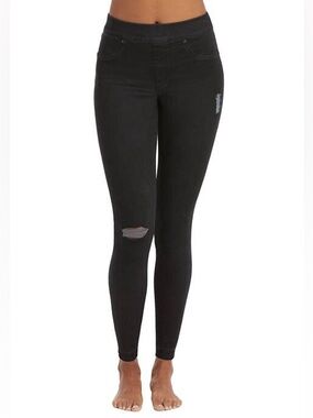 SPANX Women's Distressed Denim Skinny Pants In Vintage Black